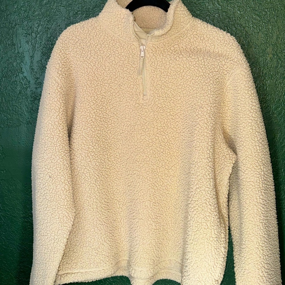 Medium Beige Old Navy Fleece Knit Pullover